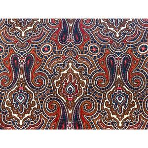Vintage 70s Paisley Knit Fabric Mod Psychedelic Apparel Sewing 1.3 Yards